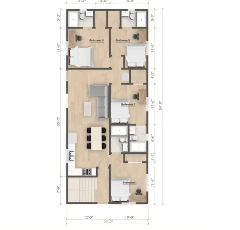 1181 Rolland Curtis Pl, Los Angeles – Room in a 4 Bedroom 4 Bathroom (1183 Rolland Curtis Pl FFL 2)