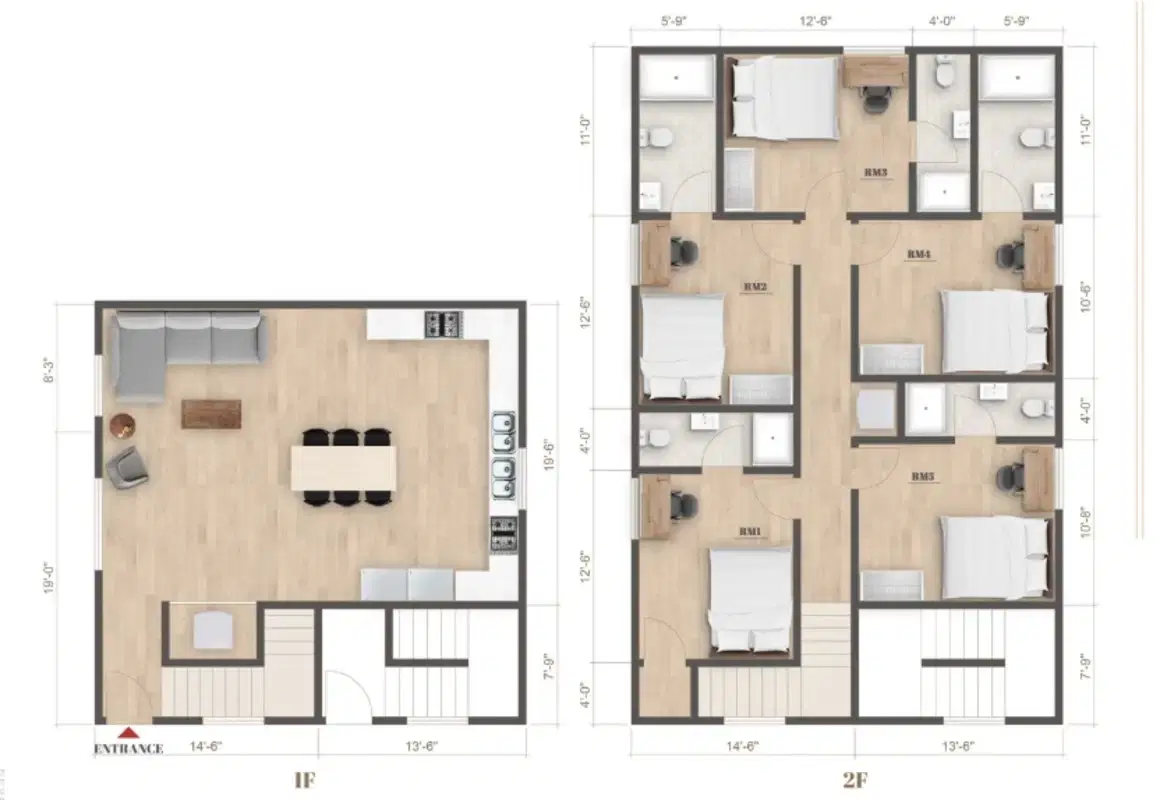 3430 Walton Ave, Los Angeles – Room in a 5 Bedroom 5 Bathroom (3428 Walton Ave FL2)