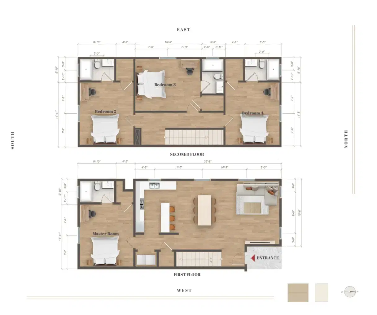 1348 W 37th Pl, Los Angeles – Room in A 4 Bedroom 4 Bathroom (1350 W 37th Pl)