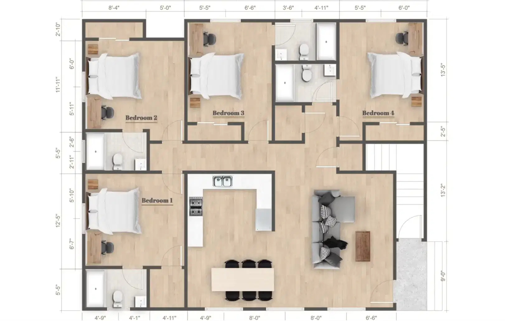 3111 Walton Ave, Los Angeles – Room in A 4 Bedroom 4 Bathroom (3113 Walton Ave)