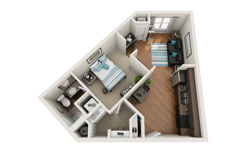 The Flats At Carrs Hill, Athens – 1 Bed - 1 Bath