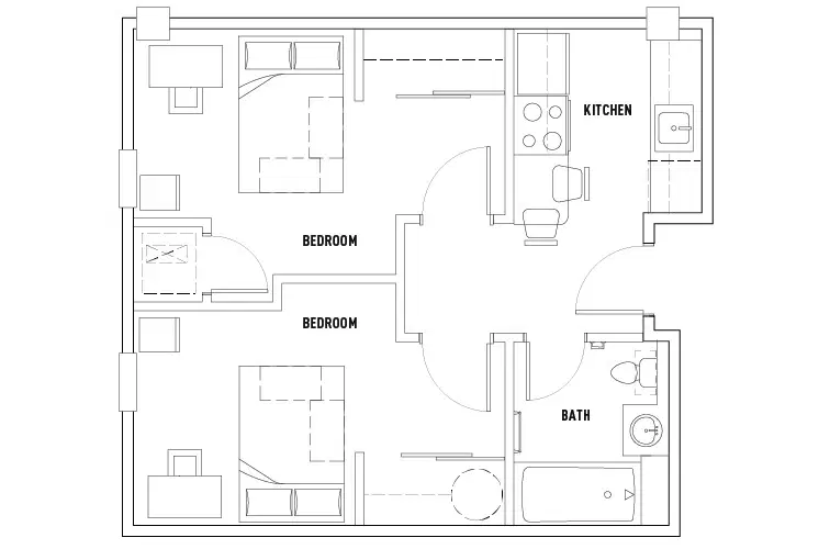 University Village Temple, Philadelphia – Room in 2 Bed - 1 Bath A