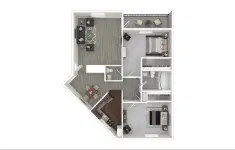 The Crossings at Glassboro, New Jersey – 2 Bedroom 1.5 Bathroom Apartment
