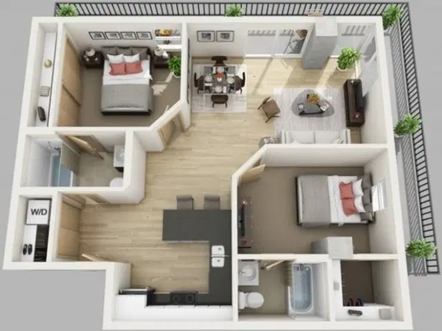 Yugo Madison Lux, Madison – 2 Bed 2 Bath Penthouse