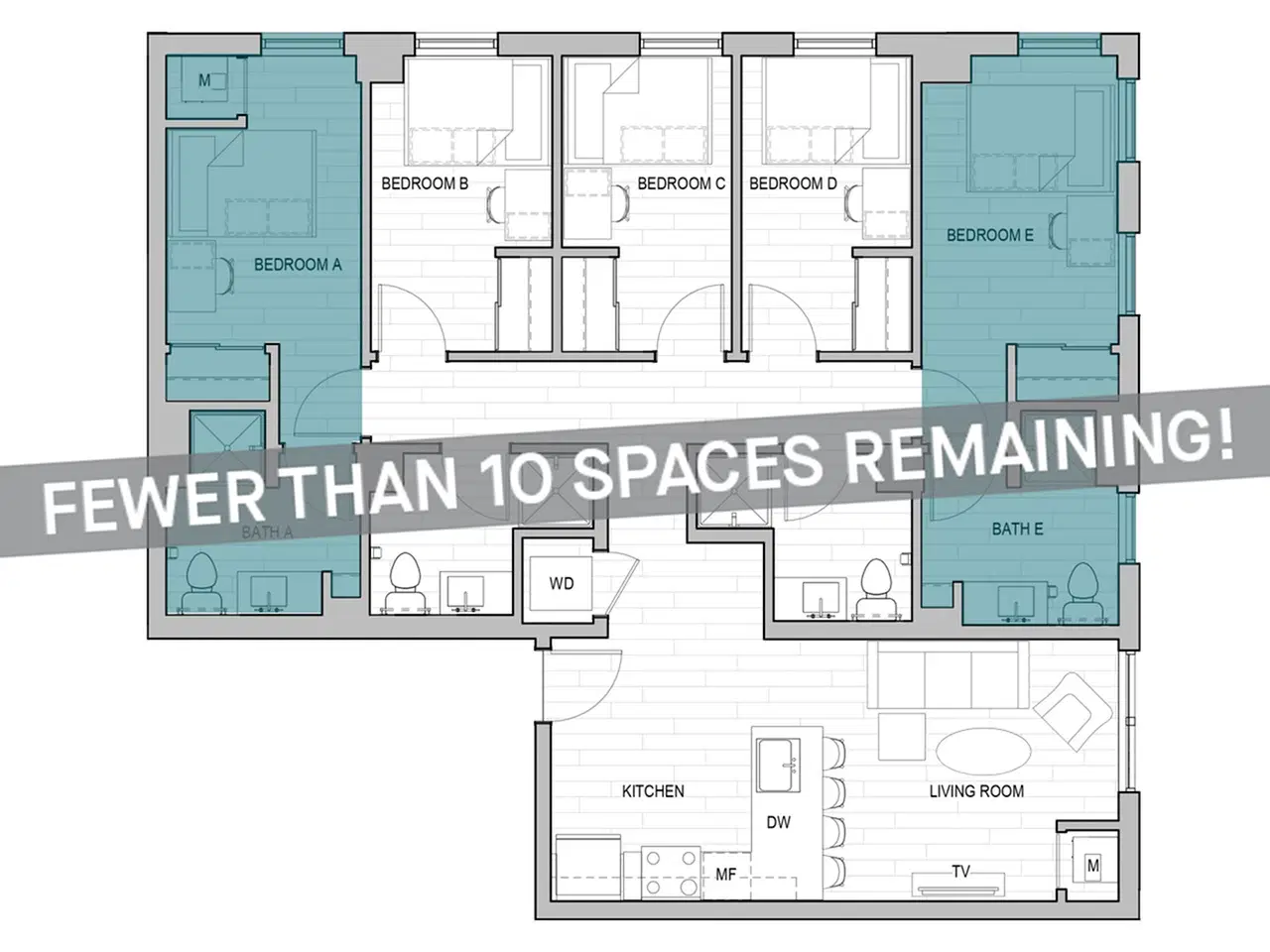 Identity Dinkytown, Minneapolis – Room in 5 Bedroom 4 Bathroom | 5x4