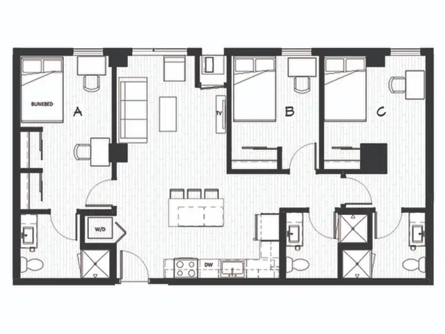 Uncommon Dinkytown, Minneapolis – Room in 3 Bedroom 3 Bathroom | 3x3
