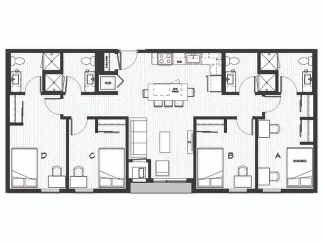 Uncommon Dinkytown, Minneapolis – Room in 4 Bedroom 4 Bathroom | 4x4