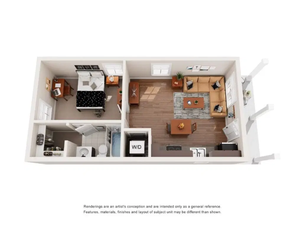 The Cottages of College Station, College Station – 1 Bedroom 1 Bathroom | One Bedroom Cottage