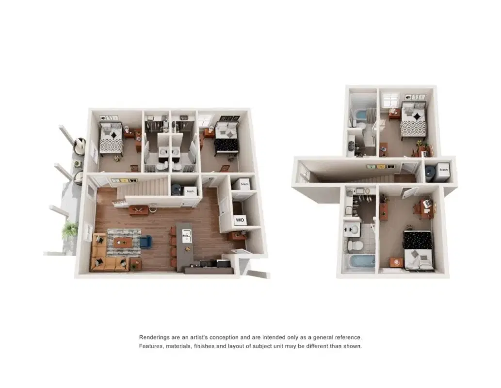 The Cottages of College Station, College Station – 4 Bedroom 4 Bathroom | Four Bedroom Duplex