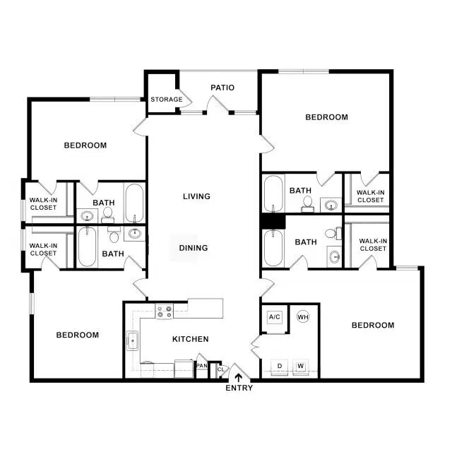 Village At East Riverside, Austin – 4 Bedroom 4 Bathroom