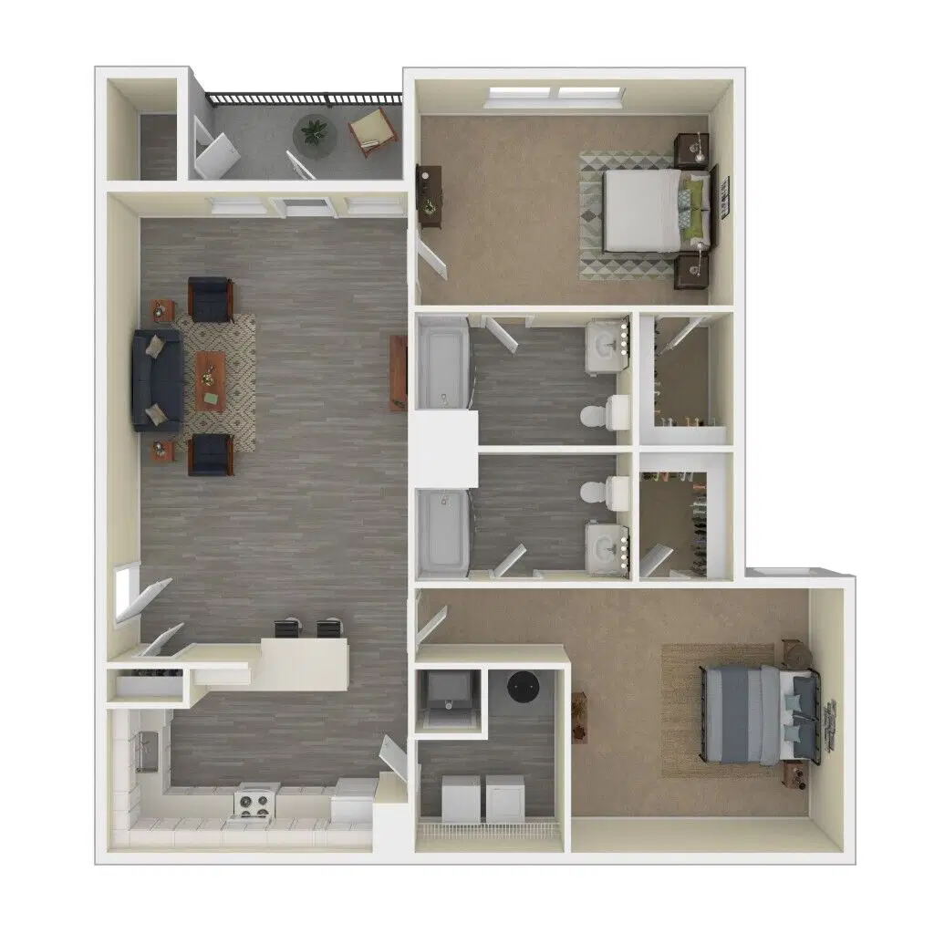Village At East Riverside, Austin – 3 Bedroom 3 Bathroom