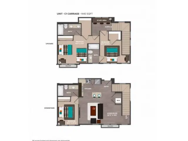 Saga Reno, Reno – Room in 4 Bedroom 4 Bathroom | D1