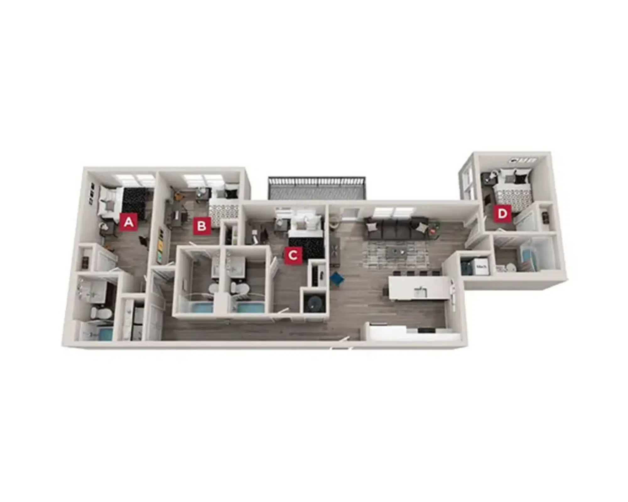 Standard at Bloomington, Bloomington – Dawson Room in 4 Bedroom 4 Bathroom