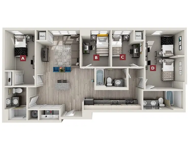 Standard at New Brunswick, New Brunswick – Derby Room in 4 Bedroom 3 Bathroom