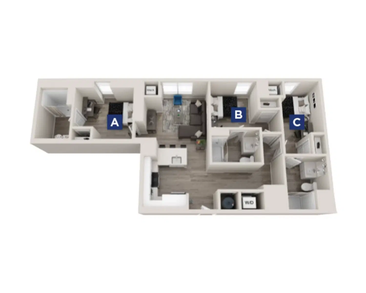 Standard at Philadelphia, Philadelphia – Chastain Room in 3 Bedroom 3 Bathroom