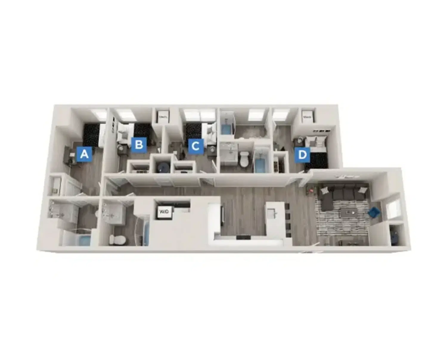 Standard at Philadelphia, Philadelphia – Dawson Room in 4 Bedroom 4 Bathroom