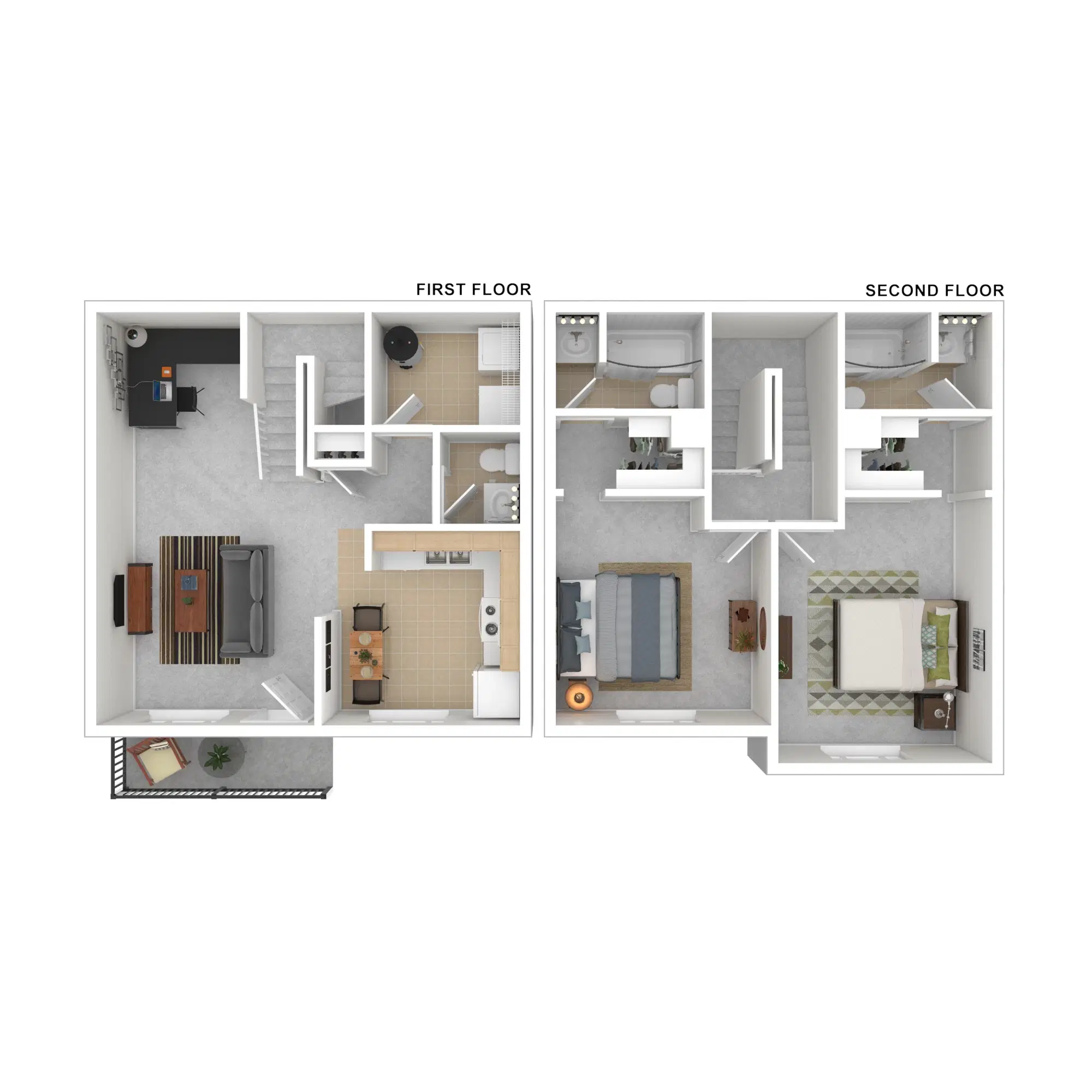 Maple Ridge Townhomes, Blacksburg – 2 Bedroom Deluxe Room in 2 Bedroom 2.5 Bathroom