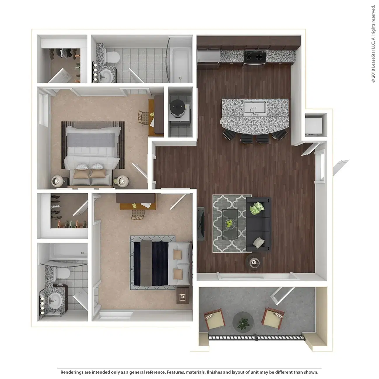 The Reef Student Living, Fort Myers – Room in 2 Bedroom 2 Bathroom | B1