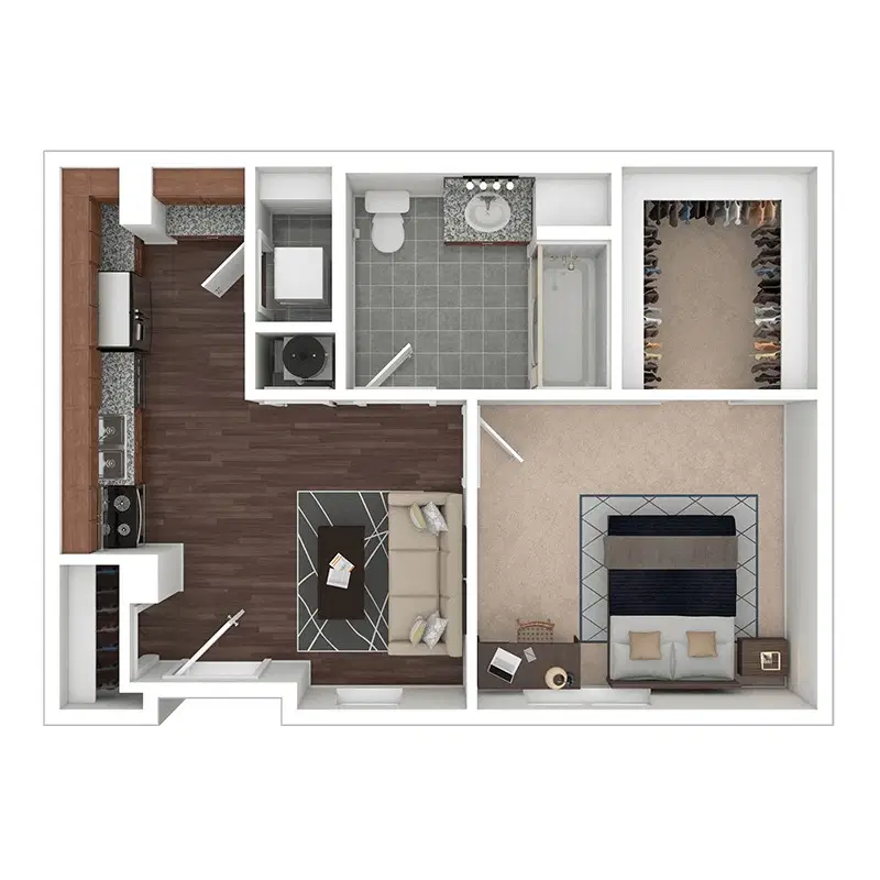Villas on 26th, Austin – 1 Bedroom 1 Bathroom | 1x1S G1