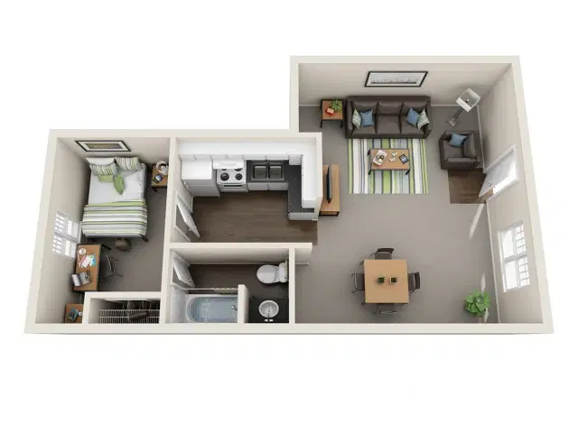 The One At Lubbock, Lubbock – Private Room - 1 Bed - 1 Bath