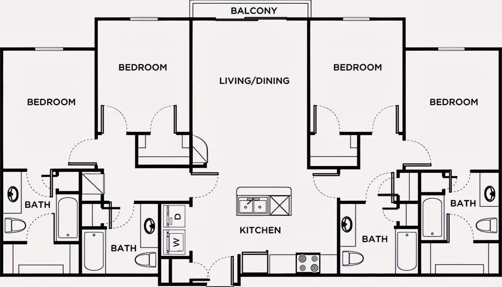 Villas on 26th, Austin – Room in 4 Bedroom 4 Bathroom | 4x4